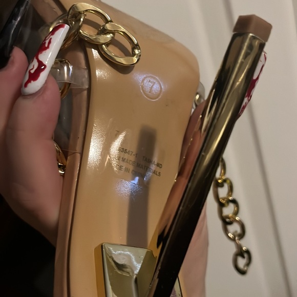 Clear chained open toe heels - Picture 3 of 4